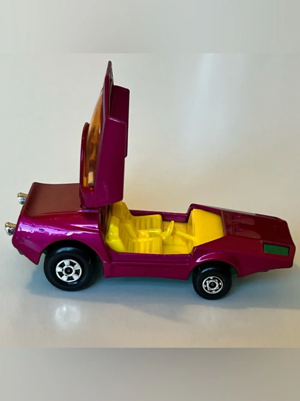 Vintage Matchbox Rolamatics 1973 No. 39 Clipper Lesney England Metallic Magenta